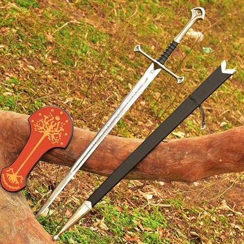 King Elendil's Narsil Anduril Replica 41-Inches with Wall Mount, Scabbard Cosplay Display for Wall Decorative Gift Man Women, Sculptures Wall Sculptures (Narsil Anduril)