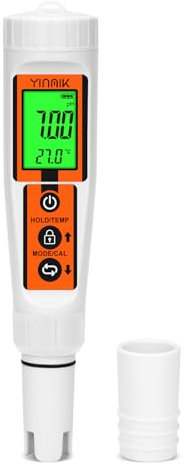 Wasserstoff Wassertester, YINMIK Wasserstoff Wasserflasche, Digitales 4 in 1 pH ORP Messgerät und Wasserstoff Wasser ppb/ppm Messgerät, Professionell Verwendet für Wasserstoffreiche Wasserbecher