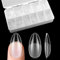 EBANKU 550 Pièces Capsule Americaine Ongle Amande, 11 Tailles Capsules Ongles Gel Couverture Complète, Semi Givré Faux Ongles Acrylique Pose Americaine Capsule Nail Extension Tips pour Manucure Salon