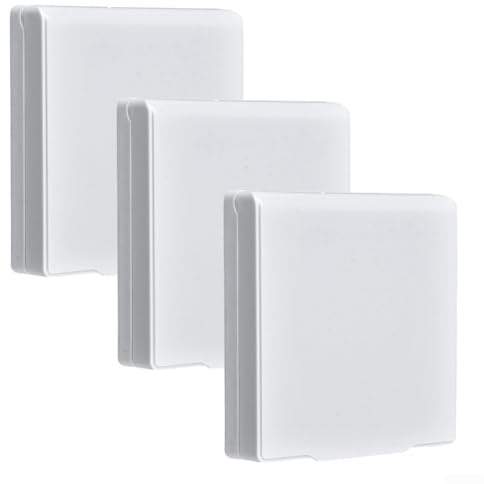 Wall Socket Protective Cover Set 3 Pack Self, Waterproof and Dustproof Features (White)