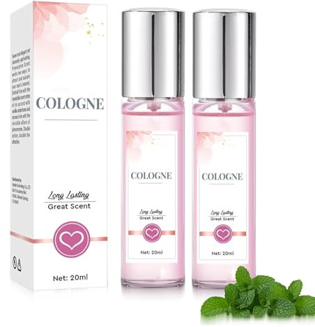 2Stk Damen Eau de Parfum 20ml, Blumig-orientalischer Parfum mit Rose &Jasmin, Roll-On Parfüm für Hals & Handgelenke, langanhaltend für Attraktivität & Romantik