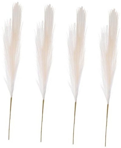Amosfun 4stücke Trockenes Pompas Gras Künstliches Pompas Gras Dekoration Für Erntedankfest Hochzeit Wand Zimmer Füllstoff Blumenstrauß Für Zuhause Schlafzimmer Badezimmer Tisch Mitte