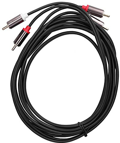 TOPINCN Audiokabel Gold-Platted Double für TV-Verstärker, Hochwertige Aluminium-Legierungshülle, Geflechtumschütze, CD-Player-Set-Top-Box-Lautsprecher-Stromverstärker, Goldener 1 Pack (#3)