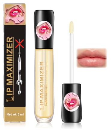 Clawrex Lip Plumper Serum, Lip Gloss Extremes Volumen, Lipgloss fur Hydrating Lippen Care, Lippenpflege Lip Repairing, Nicht klebend, Transparent Lip Maximizer mit Plumper Effekt für Vollere Lippen