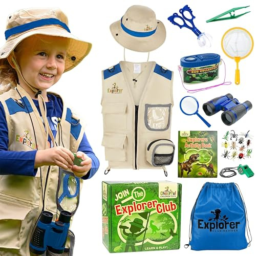 Premium Kids Explorer Kit, Bug Hunting Age 3-7 (Blue, with Activity Book)