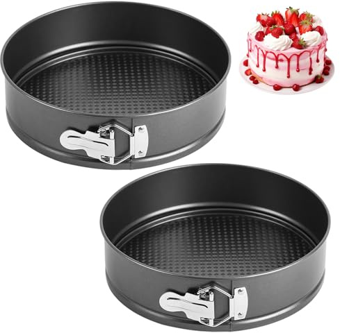 EUBSWA Springform 14 cm Rund,2 Stück Kleine Kuchenform Mit Antihaftbeschichtung für Backform,Backformen,Tortenform,Kuchenformen,quicheform, tarteform,springformen