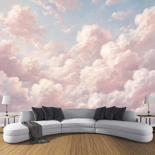 Fototapete - Seide Weiße Wolke 150 x 105 cm - Foto Tapete Schlafzimmer Wohnzimmer Wandtapete Bildtapete Wand Dekoration - Einfach und ätherisch