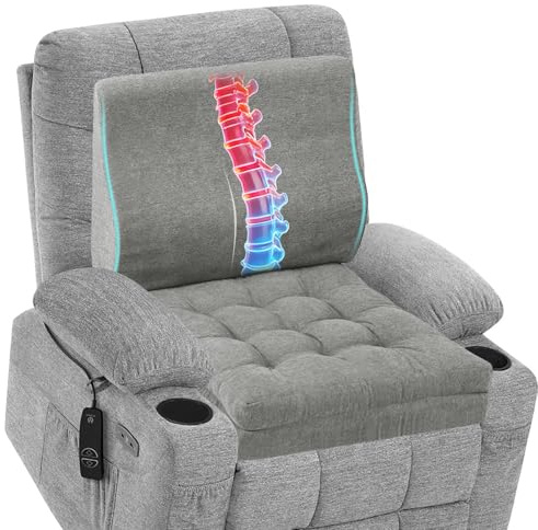 Shinnwa Memory Foam Fernsehsessel Sitzkissen mit Rückenkissen für ältere Menschen, 50x50x12.7CM Dual Layer Sitzerhöhung Rutschfestes Sitzkissen für Sofa, Grau
