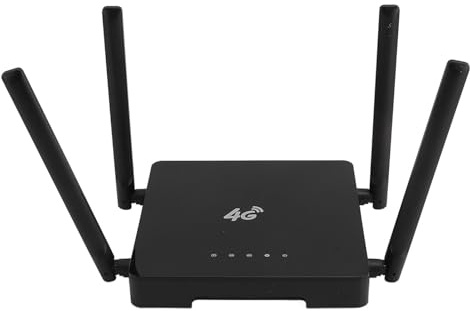 SUNGOOYUE 4G LTE WiFi Router, 300Mbps High Speed Internet with SIM Card Slot for 32 Devices, LAN/WAN Port Backup, 64MB Memory 16MB Flash for Home (GB Plug)