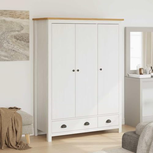 Lumanois Armario de 3 Puertas Hill Range Madera Pino 127x50x170cm,Mobiliario,Armarios y Almacenamiento,Armarios roperos,53.21kg-288954