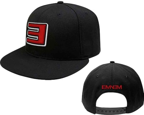 Eminem Cappellino da Baseball Slim Shady Logo Nuovo Ufficiale Nero Snapback Size One Size
