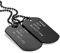 JewelryWe Dog Tag Halskette Herren: 2 Schwarz Militärischen Erkennungsmarken Armee Stil Hundemarke Anhänger mit 70cm Kette Militär Schmuck Geschenk für Männer Soldaten