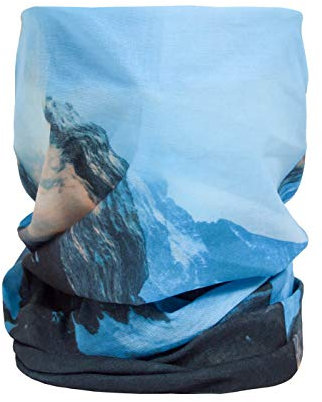 Alsino - Multifunktionstuch Schlauchschal Halstuch Bandana Kopfbedeckung Haarband Tuch Top Motive fester Sitz - atmungsaktiv extra lang bedeckt Mund, Nase und Hals (MF-480 Berge)