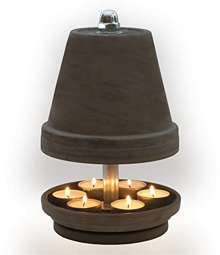 NTS-Serie-Basalt- B-L-16 6 TEELICHTER, Teelichtlampe in Basalt-Grau/Schwarz von Hornet-Products Die Teelichtofen - Manufaktur