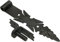KOTARBAU® Nastro per porta in ferro battuto con ganci, 300 mm, cerniera per porta, cerniera per porta, chiusura per porta, rivestimento in polvere