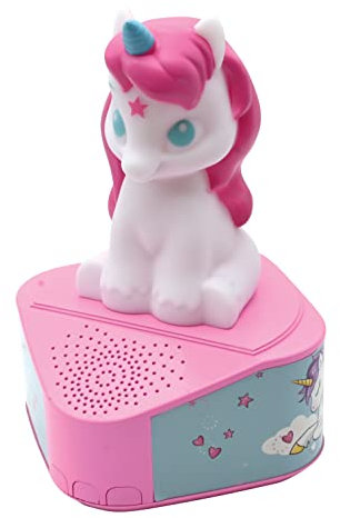 Lexibook, Enceinte sans Fil, Figurine Lumineuse, Bluetooth 5,0, Port USB/USB Type C, Rose, BTD80BUNI
