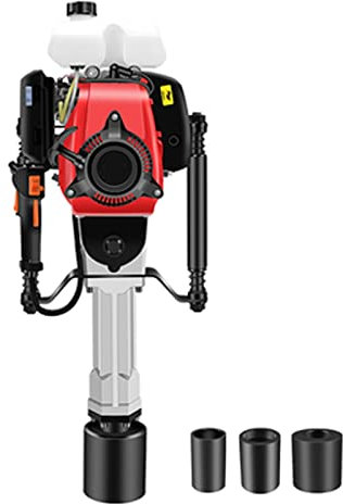 2400W 68CC 4-Takt Benzin Motor Pfahlramme Pfostenramme Pfostentreiber für Gartenzaun, Benzin Anhäufungs Treiber Garten Locher (Einzylinder, Luftkühlung)