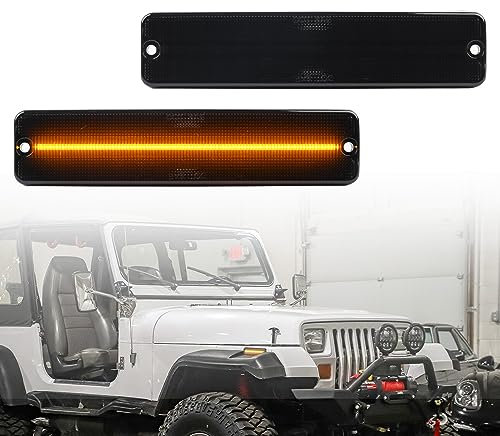 NSLUMO LED Seitenblinker für Jeep Wrangler YJ 1987-1995 LED Seitenmarkierungs Blinker Blinker-Repeater-Lampe OEM-Nr. 56001424