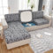 Elover Sofa Sitzkissenbezug- hoher elastischer Sitzbezug, Wohnzimmer-Sofa-Sitzbezug Möbelbezug rutschfeste weiche, elastische Unterseite