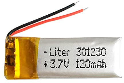 Akku 301230 LiPo 3.7V 120mAh 0.444Wh 1S 5C Liter Energy Battery Lithium Polymer Batterien Schutzplatine für Elektronik Wiederaufladbar - Nicht geeignet für Funksteuerung 32x12x3mm (120mAh|301230)