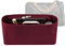 Lckaey Geldbörsen-Organizer-Einsatz für Chanel 19 kleine Taschen-Organizer mit seitlicher Reißverschlusstasche, Weinrot 1016, 24 x 7 x 12 cm