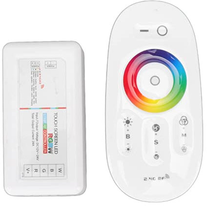 Marhynchus 7-Farben-RGBW-Controller mit Fernbedienung, DC12 Bis 24 V, 2,4 G, Drahtloser RF-Touch-Dimmschalter, RGBW-Dimmung, LED-RGB-Streifen-Lichtsteuerung
