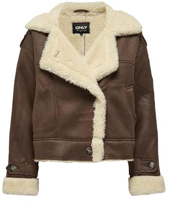 ONLY Lva Faux Suede Bonded Jacket CC Otw Giacca, Toasted Coconut, S Donna