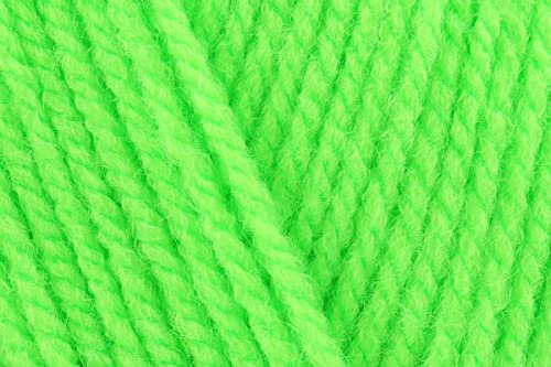 Sirdar Hayfield Bonus DK Crochet Yarn, 100% Acrylic Double Knitting Wool for Toys Jumpers & Sweaters - 100g Ball - Neon Green (552) - Single (1 Ball)