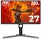 AOC CQ27G3Z 27 Curved Gaming Monitor, QHD 2K 2560x1440, 1000R VA, 240Hz 0.5ms, FreeSync Premium, Height Adjustable Stand, Xbox PS5 Switch, 3-Year Zero-Bright-dot,Black