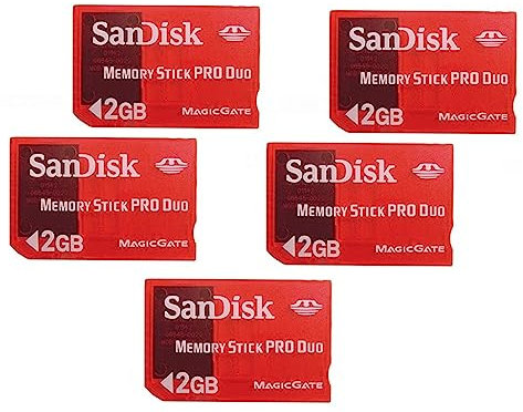 Alphx Innovations Memory Stick for Sony PSP/Camera Memory Card SDMSG-2048 2GB MS PRO Duo Gaming Card (Pack of 5)