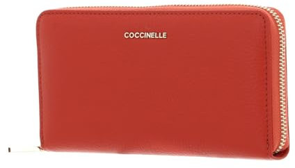 Coccinelle Metallic Soft - Geldbörse 7cc 18 cm Tangerine