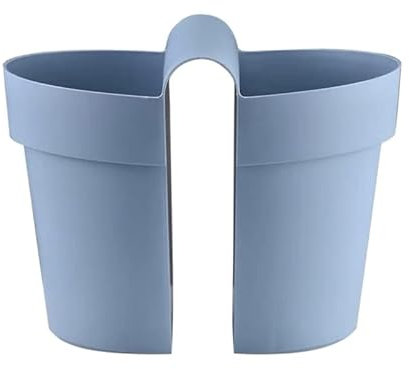 Macetero de doble cara para colgar en la terraza, maceta, ventana, barandilla para colgar en exteriores