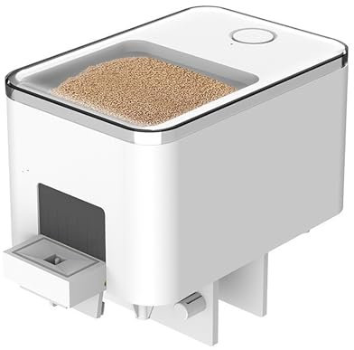 Automatic Fish Feeder, Outdoor Fish Food Dispenser with App Control, Support Multi-segment Timing and Precise Feeding, Moisture Proof and Won't Clog, Easily Add Food, For Small Tank, Tank, Pond