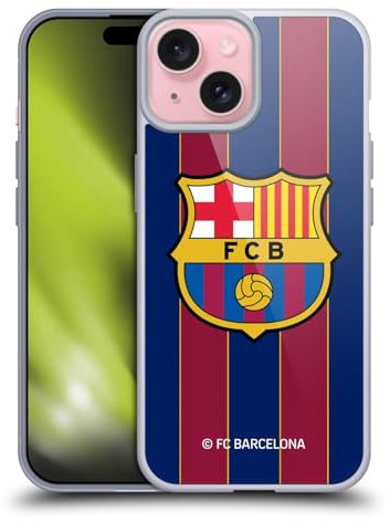 Head Case Designs Offizielle FC Barcelona Home 2020/21 Crest Kit Gelhülle [Militärischer Schutzgrad] Kompatibel Mit Apple iPhone 15 Und Kompatibel Mit MagSafe