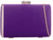 UShopUK Pochette rigida in finta pelle scamosciata, da sposa, ballo di fine anno, matrimonio, festa, borsa a mano, Viola, medium