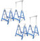 Fiqops Lot de 4 tréteaux de travail - Charge maximale : 200 kg - 7 positions - Hauteur réglable de 80 à 130 cm - En métal - Pour échafaudage