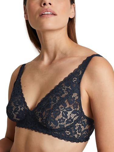 CALIDA Natural Comfort Lace Spitzen-BH ohne Bügel Damen, 85C, Dark Blue