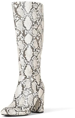 Amazon Essentials Stivali con tacco alto Donna, Serpente Finta Pelle, 37.5 EU