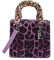 CORIOS Handtasche mit Leopardenmuster Damen PU-Leder Schultertasche Wasserdicht Umhängetaschen Mode Messenger-Tasche Henkeltasche Elegant Tote Beutel Tragetasche Henkeltaschen Lila S