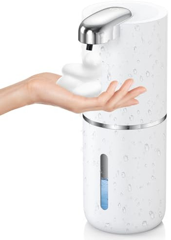 Distributeur de Savon Automatique,Réglable à 4 Vitesse,Montage Mural électrique sans Contact 380ML,Rechargeable par USB,Rechargeable IPX5 Étanche,idéal pour Maison,Bureau,hôpital,hôtel etc