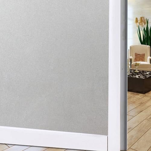 Anttyscar Window Film Privacy Film for Glass Windows Frosted Window Film 90x200cm, Opaque Window Sticker Self Adhesive Roll UV Block No Glue Static Cling Vinyl Film for Bathroom and Office