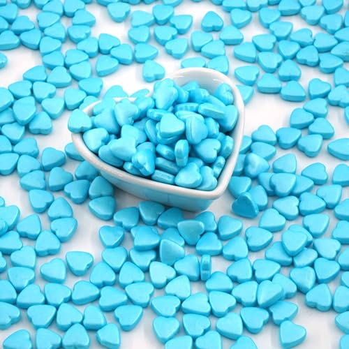 STREUSEL GLÜCK Herzen blau 40g Zuckerherzen Zuckerstreusel Kindergeburtstag Geburtstag Weihnachten Muttertag Hochzeit Tortendeko Torte Cupcakes Muffins Christmas Plätzchen