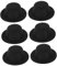JOINPAYA 6St Kleiner Hut faschingskostüme fasnachtskostüme weinachtsdeko Puppenhut Ornament die schneemänner Fedora-Hut Jack stickig Puppenhutverzierung Puppenhut-Dekor Gezogenes Tuch Black