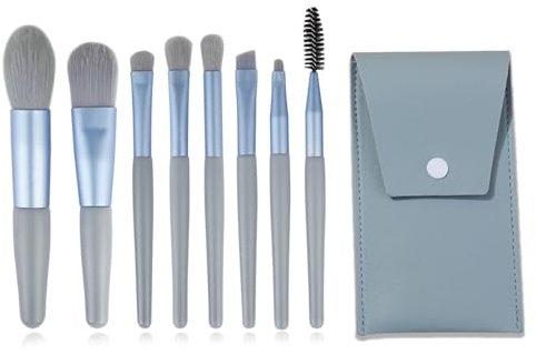 JCUGSBS Pinceaux Maquillages Professionnel (8pcs), Pinceau Maquillage Pour Fond de Teint Blush L'anti-cernes Fard à Paupières Poudre Libre