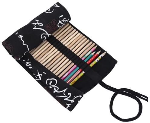 Aquarellpinsel Canvas Stifterolle Pinseltasche Rollmäppchen Stiftrolle Pen Case 72 Löcher Leinwand Stifterolle Roll Leinwand Pencil Wrap Federmappe Schlamperrolle Mäppchen Stifterolle Rollmäppchen
