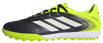 adidas Unisex COPA Pure III League Turf Football Boots, Core Black/Cloud White/Lucid Lemon, 7 UK