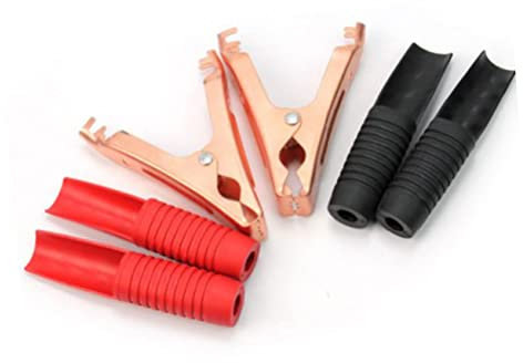 2 StüCk Krokodilklemmen Auto Batterie Klemmen, ZigarettenanzüNder Adapter, Metall Und Kunststoff, Rot Schwarz, FüR Autobatterien Und LadegeräTe