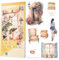 Scrapbook Stickers 20 Blatt Sticker Fotoalbum Blumen Sticker PET Bullet Journal Sticker Botanische Sticker für Scrapbook Bullet Journal Scrapbook Zubehör (Sonnenschein)