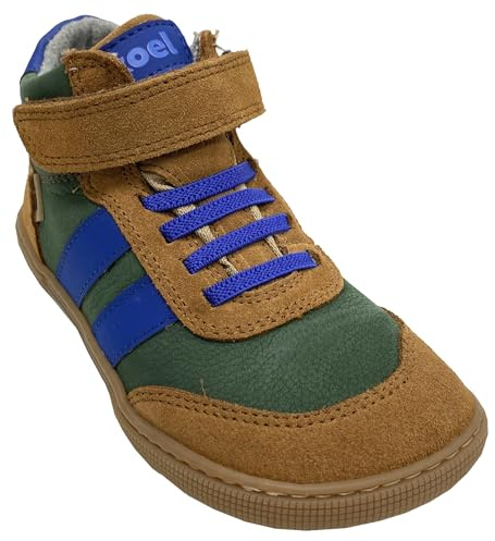 KOEL Barfußschuhe mit Wollfleece & TEX Membran halbhohe Form DEVO Tex in Ocker/Oliv (Olive, EU Schuhgrößensystem, Grundschulkind, Numerisch, M, 33)