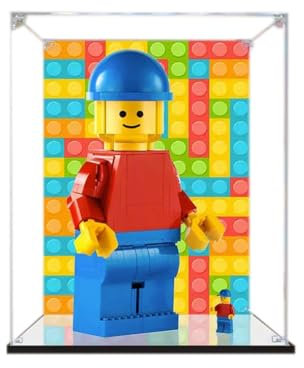 Acrylic Display Case for Lego 40649 - Up-Scaled Minifigure Model - Dustproof Anti-UV Storage Box - Ideal for Collectors ((Background ))